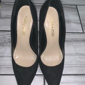 Black Velour Cathy Jean Pumps